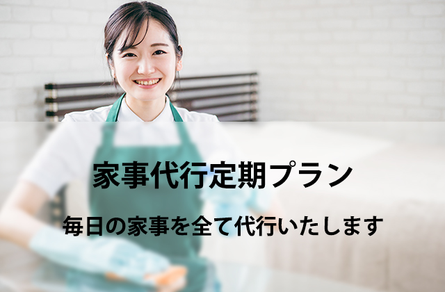 家事代行定期プラン 毎日の家事を全て代行いたします